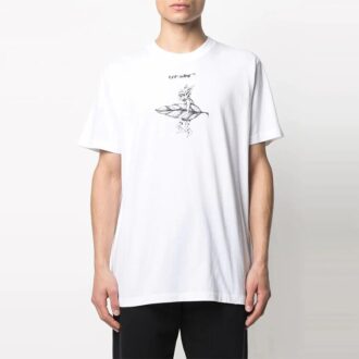 SS21 Imprimé logo, Shorts, blanc