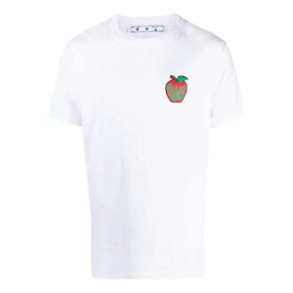 SS21 Imprimé logo sur la poitrine, col rond, Shorts, version standard, blanc