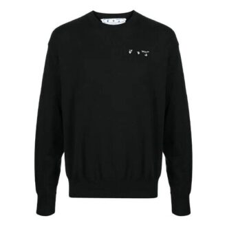 SS21 Logo alphabétique, coupe ample, col rond, manches longues, version noire