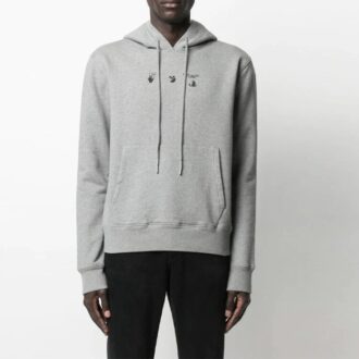 SS21 Logo flèche et alphabet imprimés, coupe ample, gris