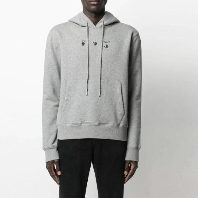 SS21 Logo flèche et alphabet imprimés, coupe ample, gris