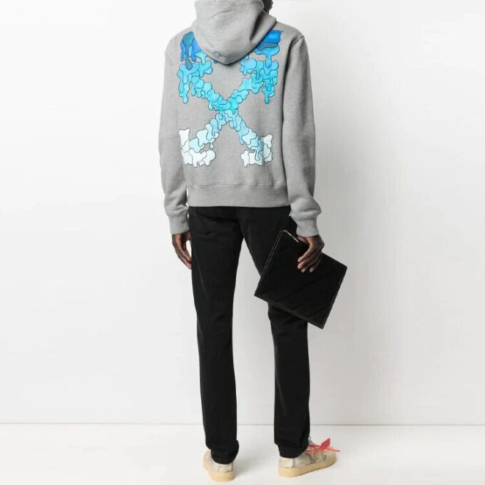 SS21 Logo flèche et alphabet imprimés, coupe ample, gris