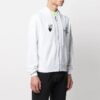 SS21 Logo imprimé, fermeture éclair, blanc