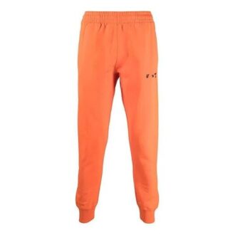 SS21 Logo logo Pantalon de sport long unisexe orange
