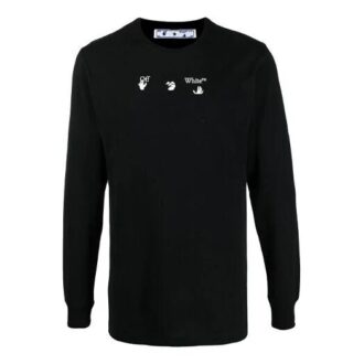 SS21 Marker Arrows Printing Micro Mark Col rond Version slim fit Noir