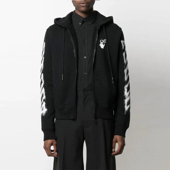 SS21 Motif Arrows, coupe ample, noir
