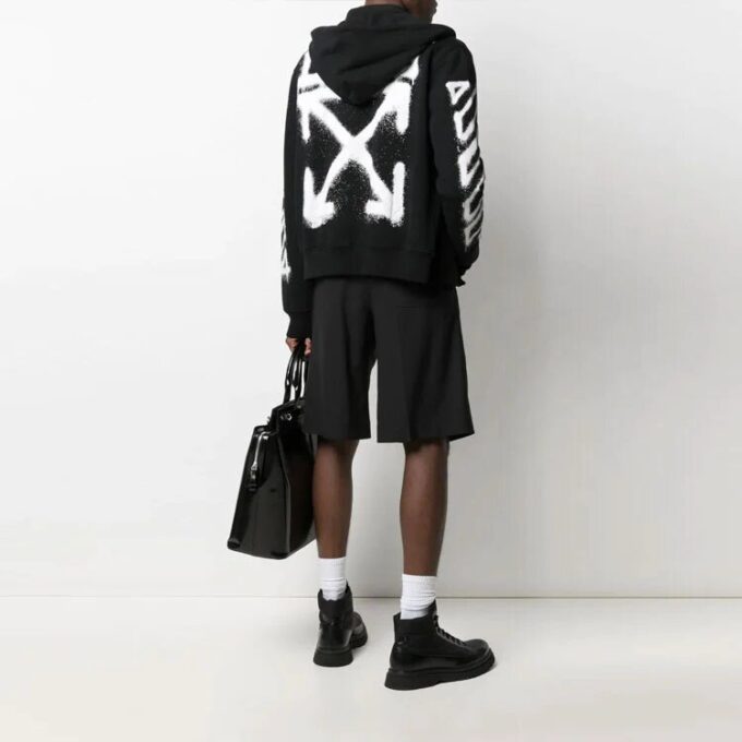 SS21 Motif Arrows, coupe ample, noir