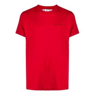SS21 Motif logo, col rond, manches courtes, version rouge