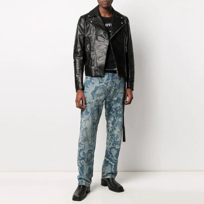 SS21 Motif logo, fermeture éclair, coupe ajustée, noir