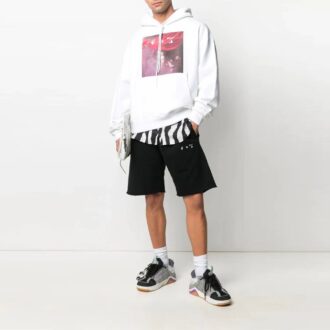 SS21 Motif logo imprimé, coupe ample, blanc