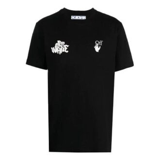 SS21 Motif Logo Shorts Manches courtes Coupe ample Noir