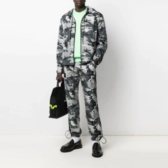 SS21 Pantalon de sport à taille moyenne Imprimé Version standard Camouflage