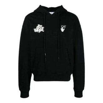 SS21 Pull ample noir avec languette rouge et logo imprimé