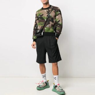 SS21 Pull en maille camouflage vert