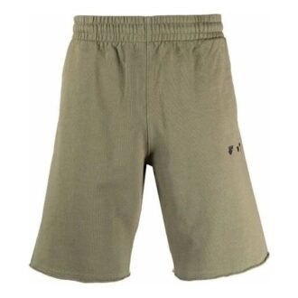 SS21 Short de sport unie avec logo, couleur kaki