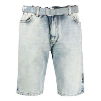 SS21 Shorts en Denim avec logo imprimé et ceinture, version bleue