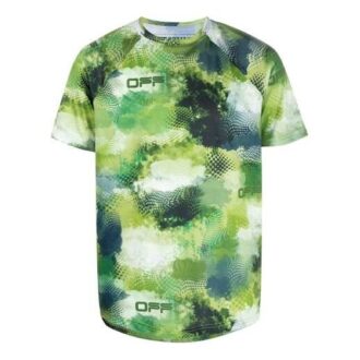 SS21 T-shirt ample à manches courtes imprimé alphabet tie-dye vert