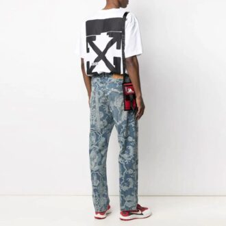 SS21 T-shirt à col rond et manches courtes ample Shorts avec logo, blanc
