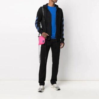 SS21 T-shirt à col rond et manches courtes avec logo sur la poitrine, version standard, bleu