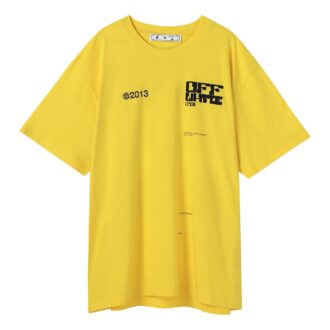 SS21 T-shirt à col rond et manches Shorts avec logo Tech Marker, version standard, jaune