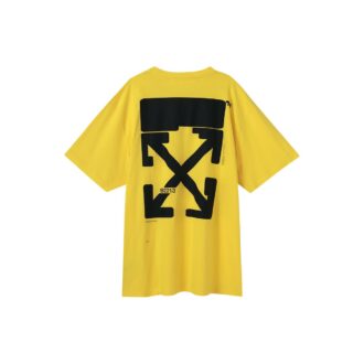 SS21 T-shirt à col rond et manches Shorts avec logo Tech Marker, version standard, jaune