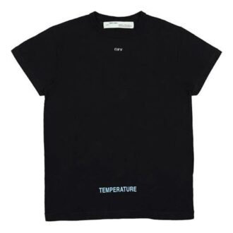 SS21 T-shirt à col rond et Shorts en coton imprimé rayures, version noire