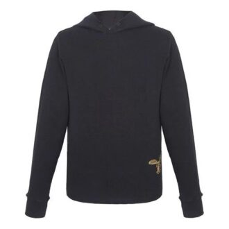 SS21 T-shirt en coton avec logo brodé, version standard, noir