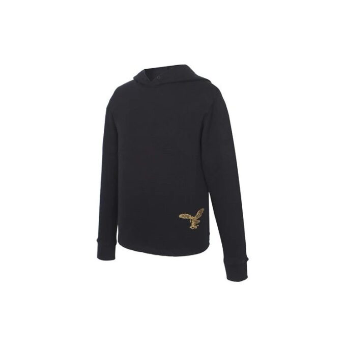 SS21 T-shirt en coton avec logo brodé, version standard, noir