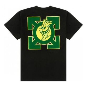 SS21 T-shirt à manches courtes ample Green Arrow Cartoon Noir