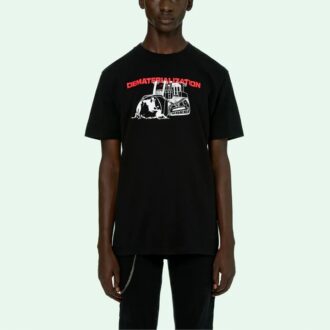 SS21 T-shirt noir à col rond et imprimé, Shorts, manches courtes