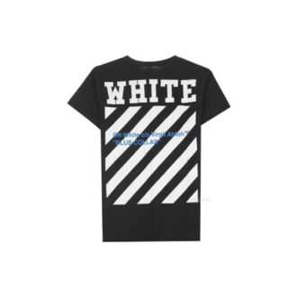 SS21 T-shirt à rayures en coton imprimé, col rond, Shorts, noir