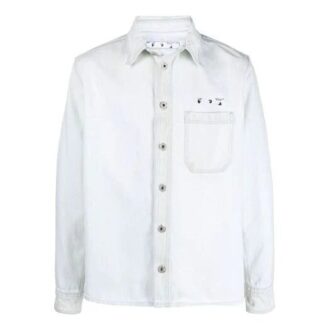 SS21 Veste en Denim avec logo Arrow Version blanche