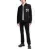 SS22 Chemise en Denim à manches longues avec motif logo Arrows, noir