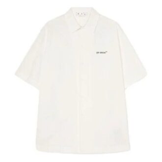 SS22 Chemise à manches courtes avec logo flèche, blanc