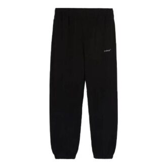 SS22 Pantalon de sport à motif logo, version standard, noir