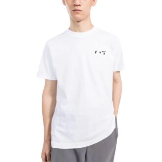 SS22 Pull à col rond et manches courtes avec logo imprimé, version blanche