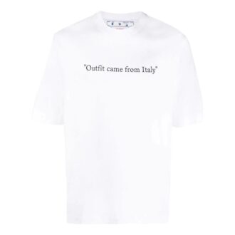 SS22 T-shirt blanc à col rond, manches courtes, coupe ajustée, imprimé logo, couleur unie