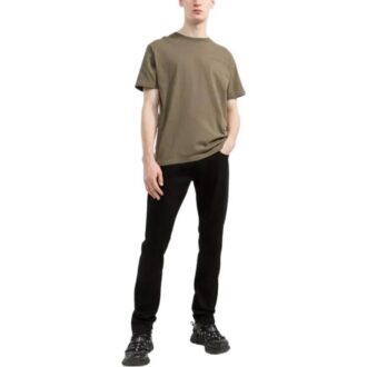 SS22 T-shirt à col rond avec logo imprimé, Shorts, version standard, vert