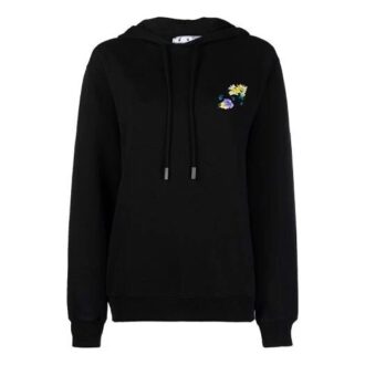 Sweat à capuche ample imprimé Off-White SS21, noir