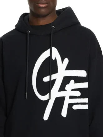 Sweat à capuche ample Spray Logo