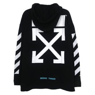 Sweat à capuche Arrows Over « Noir Blanc »