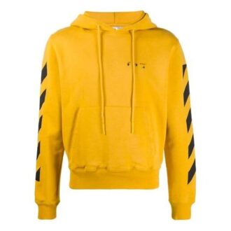 Sweat à capuche avec applique flèche pour homme, jaune