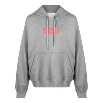 Sweat à capuche avec slogan imprimé « Gris »