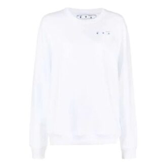 Sweat à capuche blanc à col rond Off-White SS21 avec logo Arrows et imprimé floral