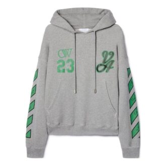 Sweat à capuche de skate SS24 « Gris chiné Vert université »