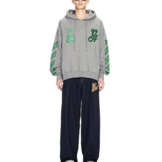 Sweat à capuche de skate SS24 « Gris chiné Vert université »