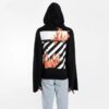 Off-White Hommes Imprimé flammes Noir