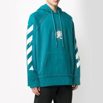 Sweat à capuche Drop of Water Arrows pour homme, bleu océan