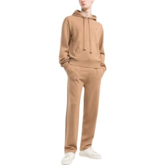 Sweat à capuche en cachemire avec logo brodé