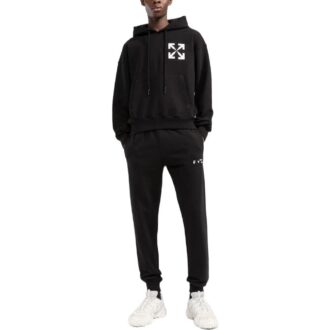 Sweat à capuche en coton avec logo Arrows « Noir »